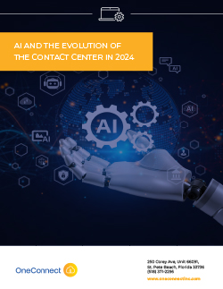 Whitepaper thumbnail for AI and the Evolution of the Contact Center in 2024